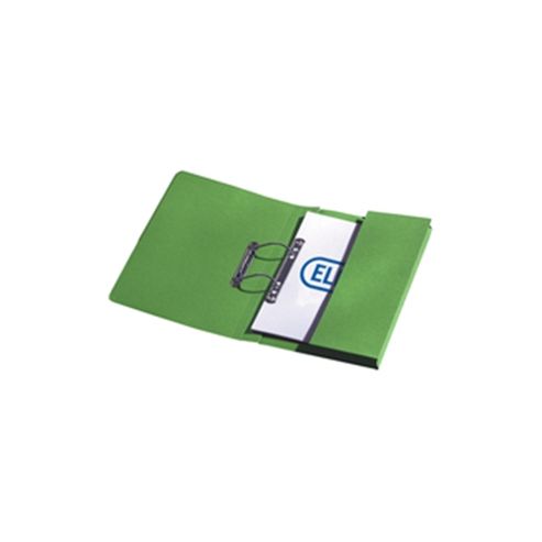 Image of Elba Stratford Transfer Spring File Recycled Pocket 315gsm 32mm Foolscap Green Ref 100090147 [pack 25]