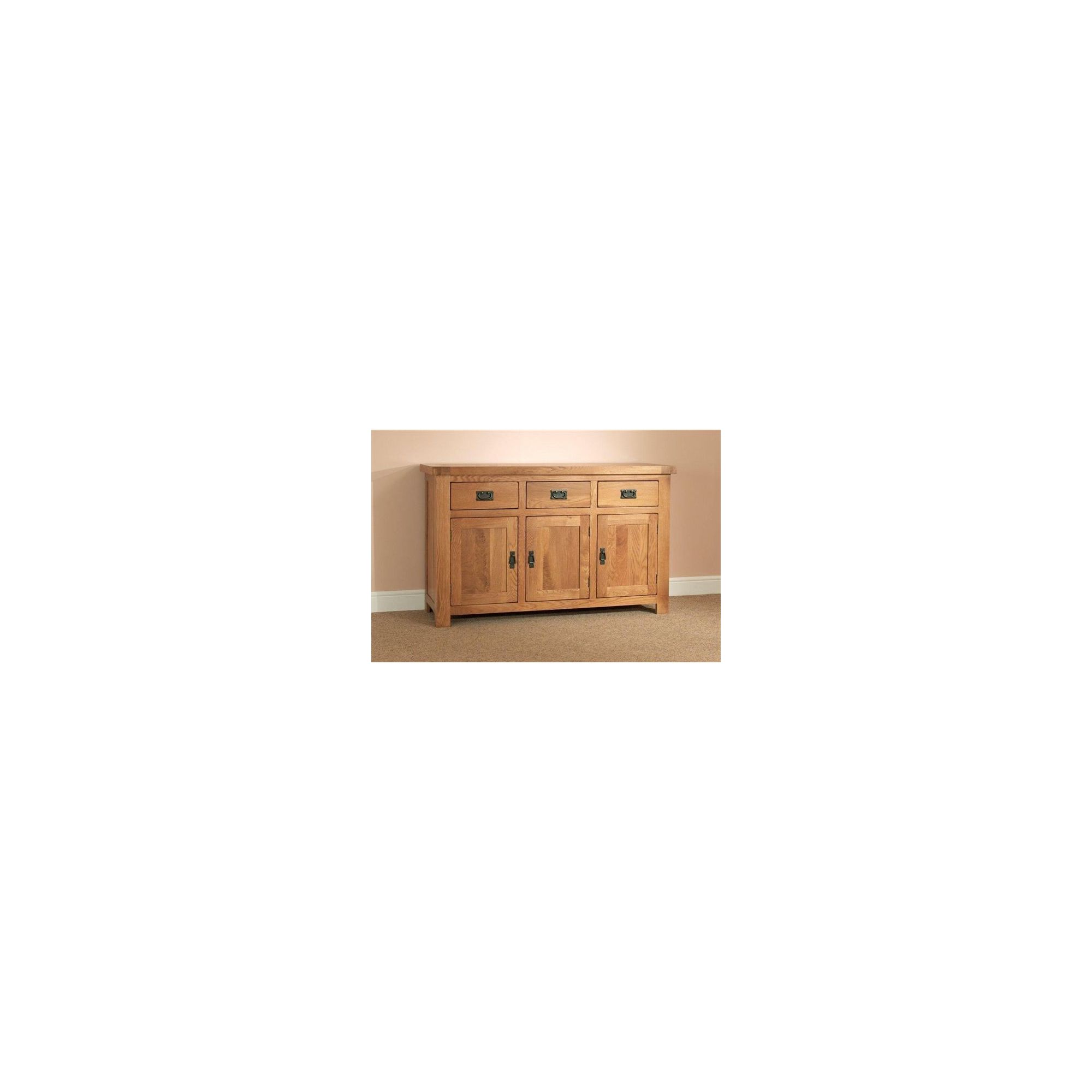 Sleepy Valley Buckingham Oak 3 Drawer Large Sideboard at Tesco Direct