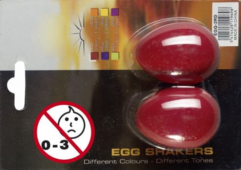 Image of A-star Egg Shakers Pair - Red