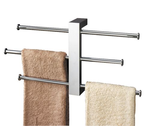 Image of Gedy Bridge Towel Rail Set Wall Mounted In Chrome