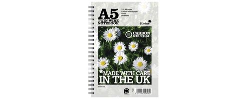 Image of Silvine Co2 Neutral A5 Twin Wire Notebook White 120 Pages R303