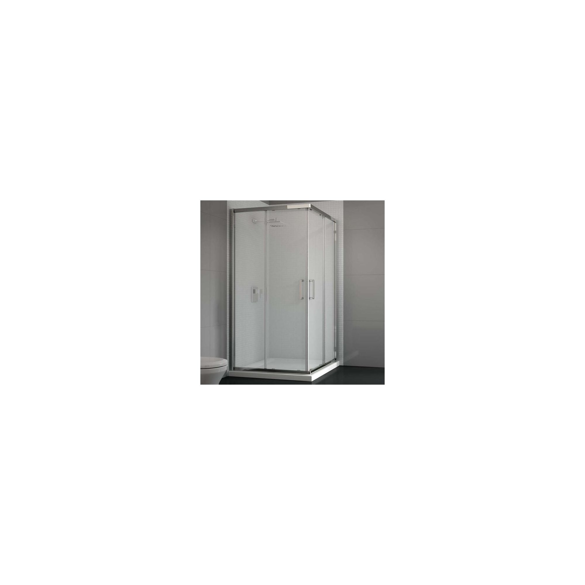 Merlyn Vivid Six Corner Entry Shower Enclosure, 800mm x 800mm, Low Profile Tray, 6mm Glass at Tesco Direct