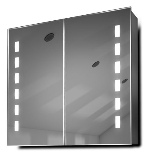 Image of Sacha Led Bathroom Cabinet With Demister Pad, Sensor & Shaver K361