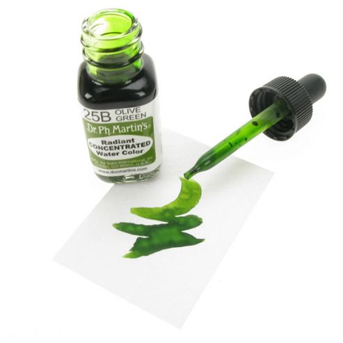 Image of Dr. Ph. Martin's Radiant Concentrated Watercolours - Olive Green