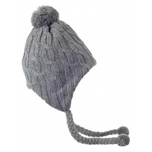 Image of Beanie Peruvian Cable Knit With Pom Poms
