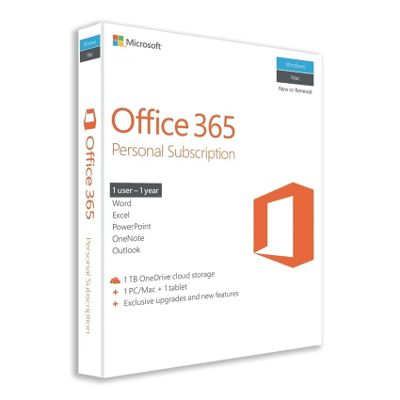 Buy Microsoft Office 365 Personal Subscription - 1 Year - 1 User From ...