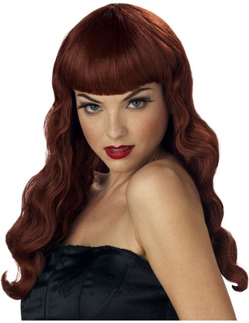 Image of Adult Pin Up Girl Wig Red