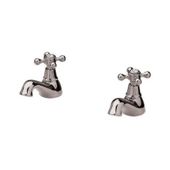 Twyford Persuasions Bath Pillar Taps Pair Chrome