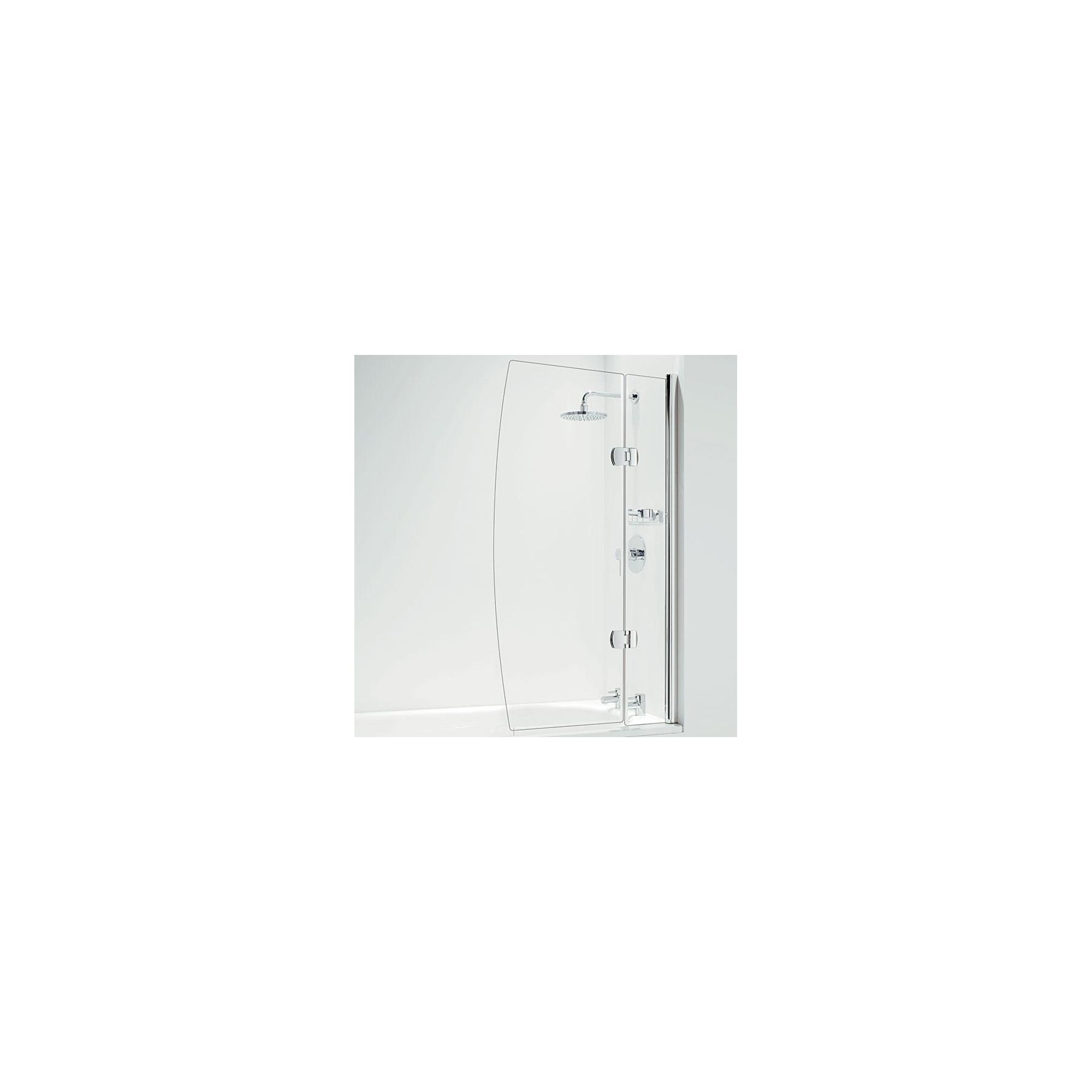 Coram Designer Hinged D Shape Bath Screen 1400mm High x 800mm Wide - 5mm Glass at Tesco Direct