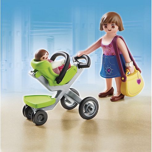 Image of Playmobil - Mother With Infant Stroller 5491