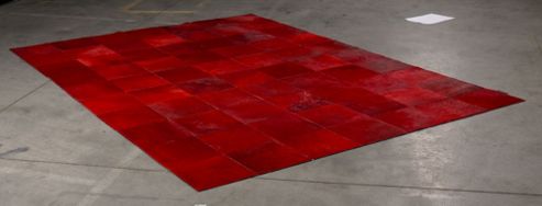 Image of Angelo Starless Red Skin Rug - 240cm X 170cm (7 Ft 10.5 In X 5 Ft 7 In)