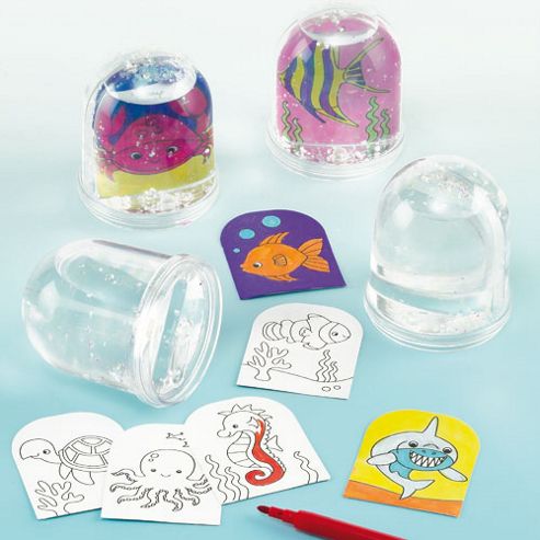 Image of Sealife Colour-in Craft Snowstorms(box Of 4)
