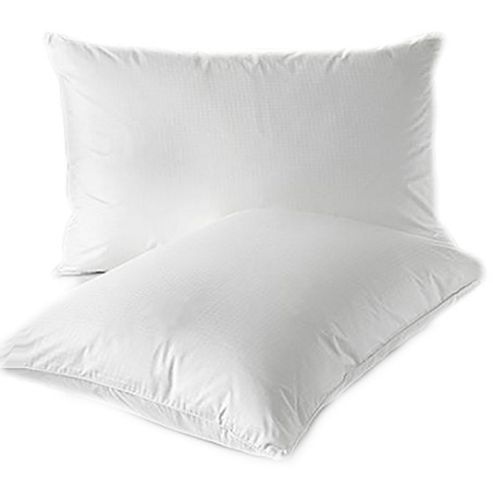 Image of Luxury Goose Feather And Down Pillow Pair 100% Cotton Cover