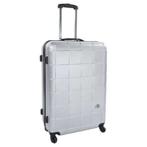Image of Beverly Hills Polo Club 4-wheel Hard Shell Suitcase, Silver Square Print Medium