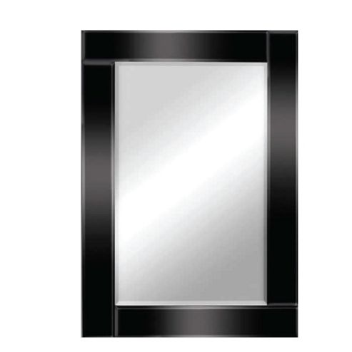 Image of Total Mirrors 120 X 80 Cm Rectangle Mirror In Black - Large
