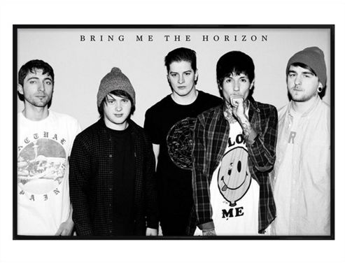 Image of Bring Me The Horizon Gloss Black Framed Group Shot Bmth Poster