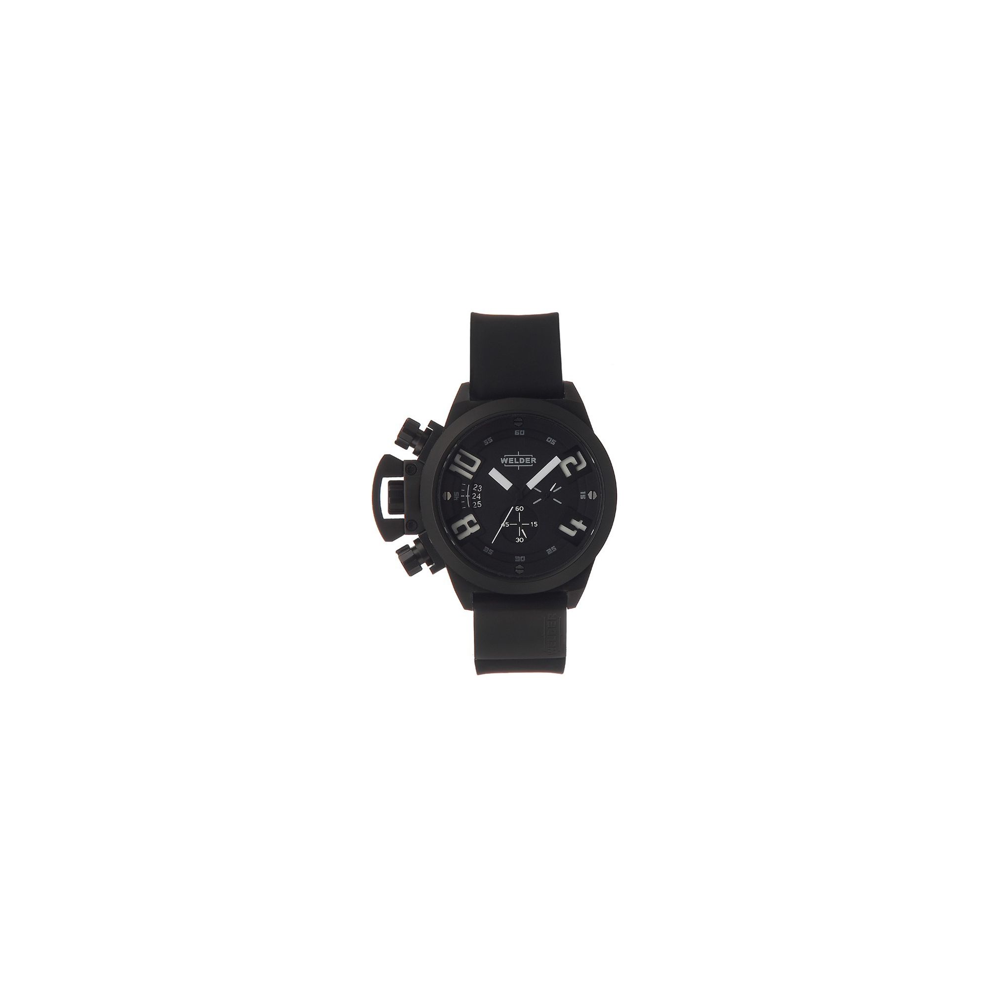 Welder Gents Black Dial Black Rubber Strap Watch K24-3301 at Tesco Direct