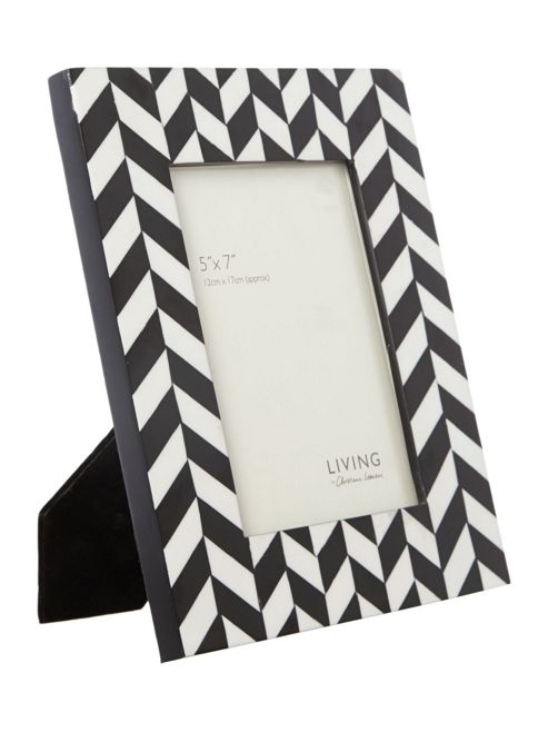 Image of Living By Christiane Lemieux Black And White Resin Frame 5x7