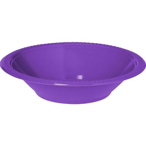 Image of New Purple Party Bowls - 355ml Plastic, Pack Of 20