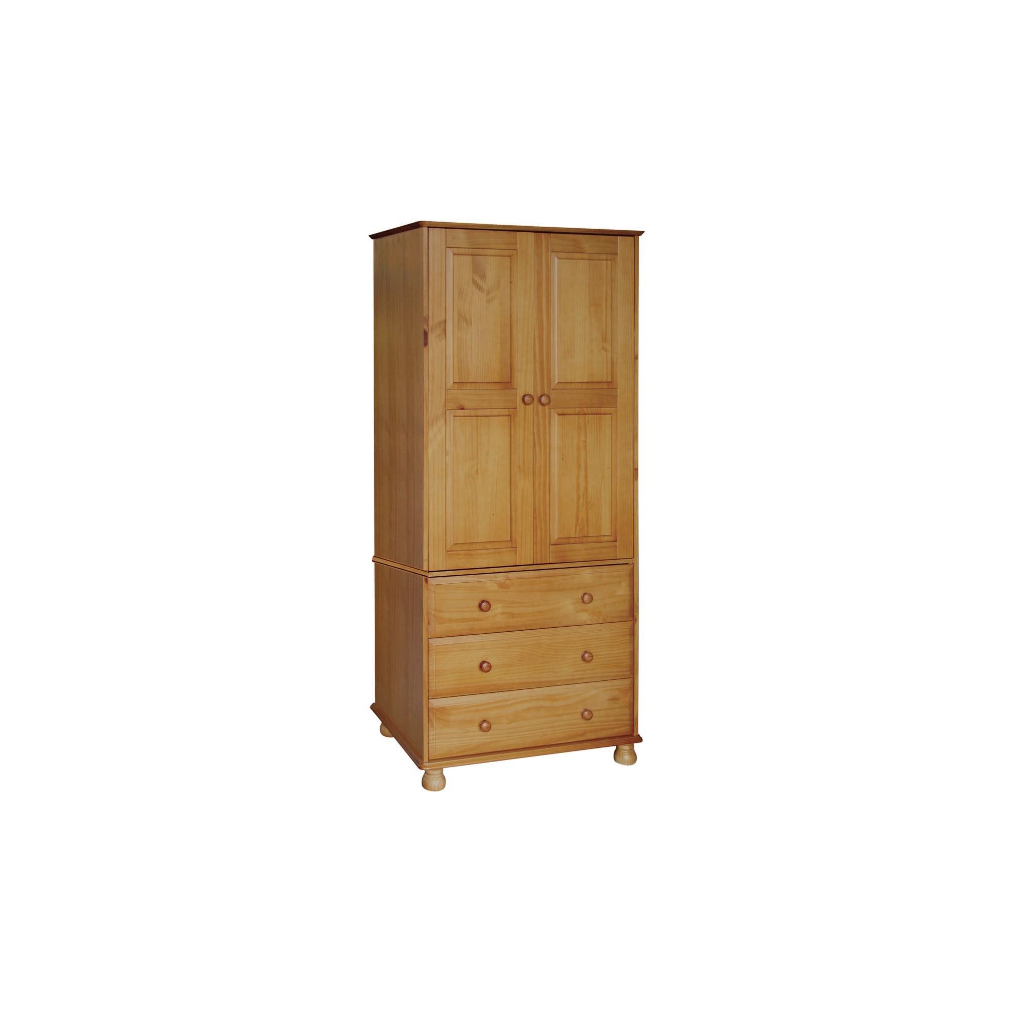 Home Essence Sheraton 3 Drawer Wardrobe in Solid Pine at Tesco Direct