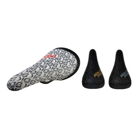 Image of Ddk 242 D9 - Bmx Saddle With Cro-mo Rails - Due June - Black/white