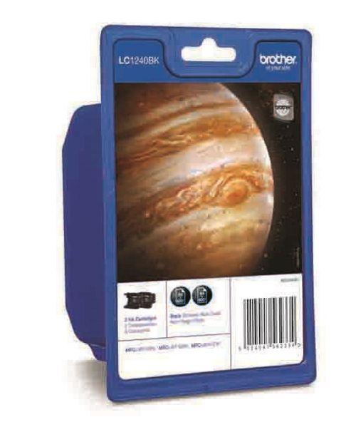 Image of Brother Lc1240bk Printer Ink Cartridge - 2 Pack (black)