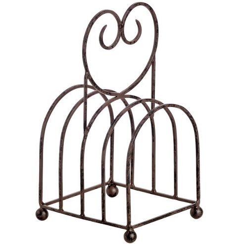 Image of Heart - Metal Traditional Toast Rack - Brown