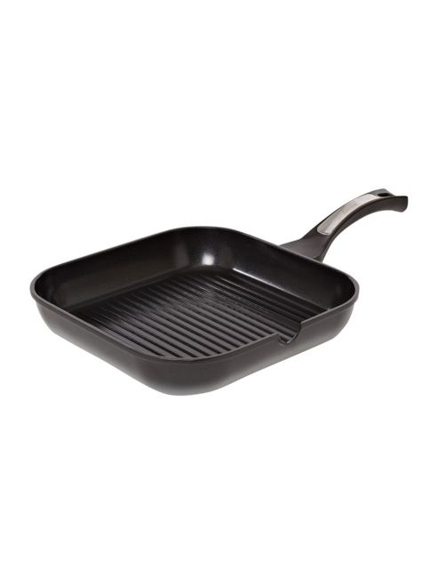 Image of Linea Aluminium Grill Pan In Black