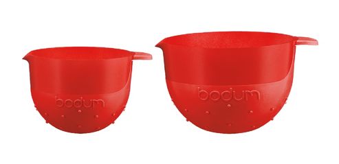 Image of Bodum Bistro Set Of 2 Mixing Bowls Red