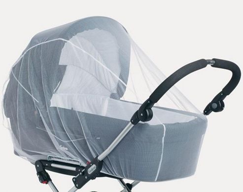 Image of Babydan Twin Pram Mosquito Net White