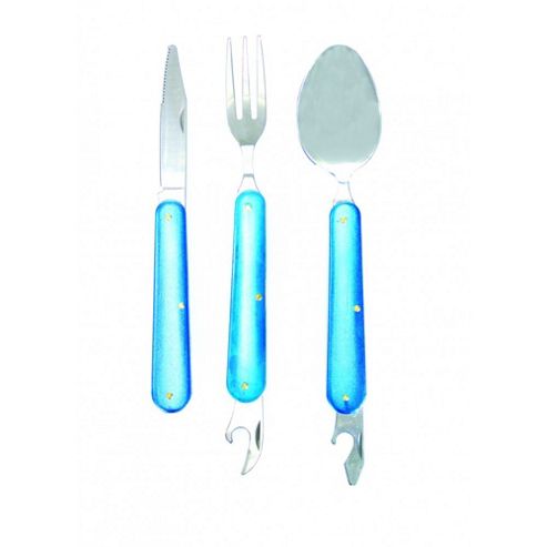 Image of Yellowstone 5 Piece Steel Cutlery Set With Can & Bottle Opener