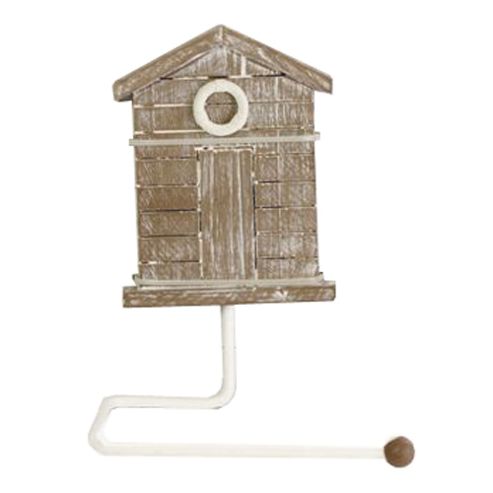 Image of Beach Hut - Wall Mounted Towel Rack - Brown
