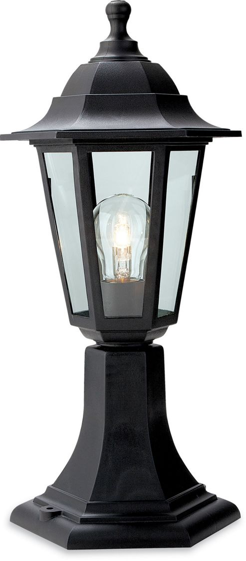 Image of Firstlight Malmo 1 Light Pillar Lantern In Black