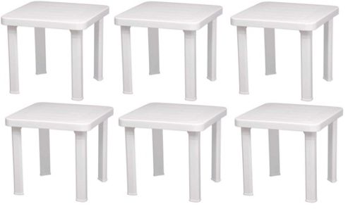 Image of Resol Sun Lounger Side Table / Garden Table Polypropylene Plastic (pack Of 6)
