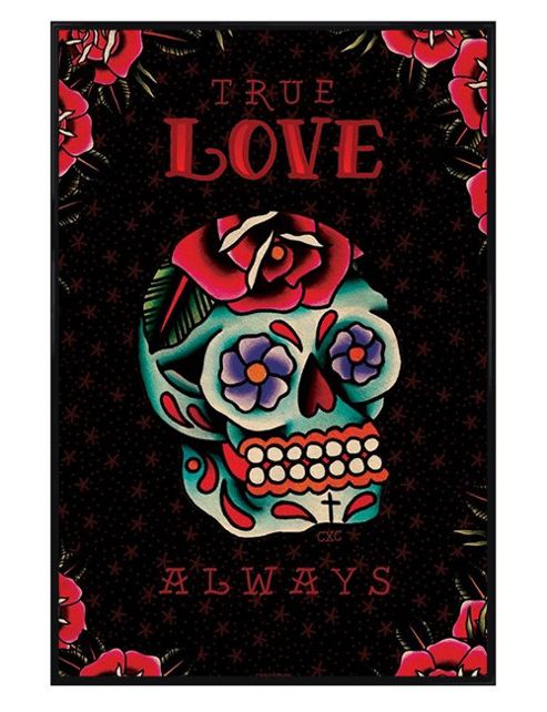 Image of Cardxcore Gloss Black Framed True Love Always Poster