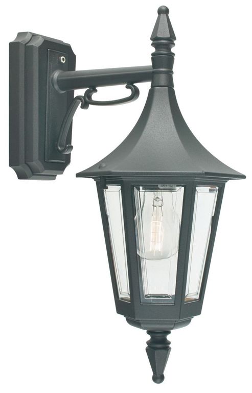 Image of Norlys Rimini Outdoor Down Wall Lantern - Black