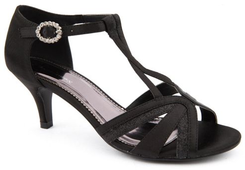 Ladies Emilio Luca X Diamond Black Heeled Sandals