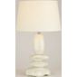 The Lighting & Interiors Group Pebble Stack Table Lamp - Cream - Cream Linen