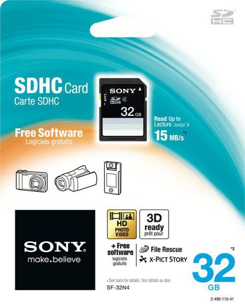 Image of Sony 32gb Sdhc Memory Card Black
