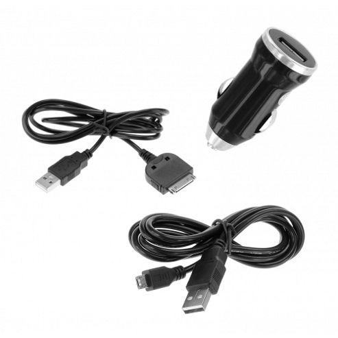 Image of 2 Amp In Car Charger For Micro Usb And Apple 30pin