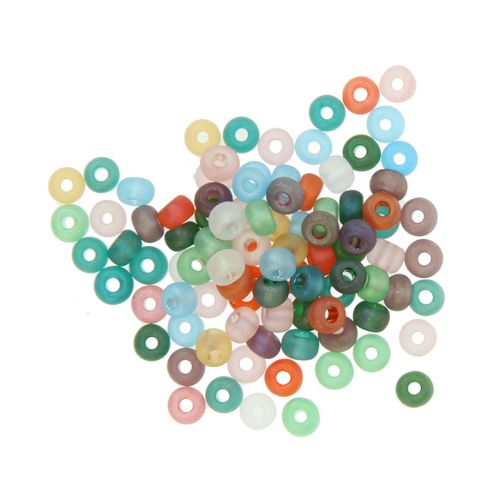 Image of Czech Seed Bead 6/0 Iridescent Matt Assorted