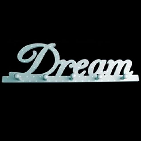 Image of Hook - Dream Motif Wall Mounted Hanging Peg Rack - Blue