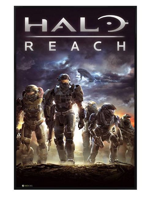 Image of Halo Reach Gloss Black Framed Poster