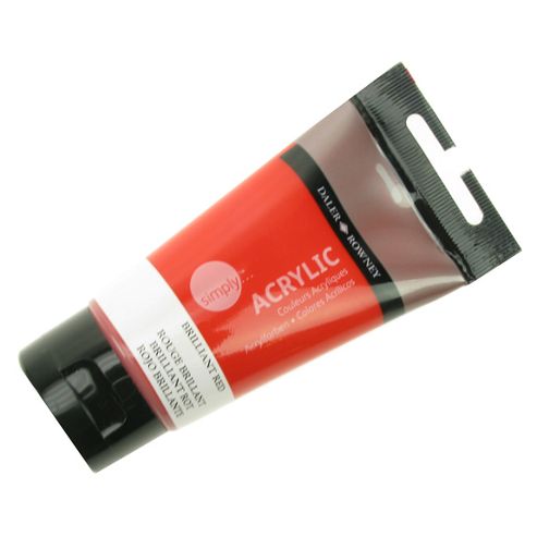 Image of Daler Simply Acrylic Brilliant Red 75ml
