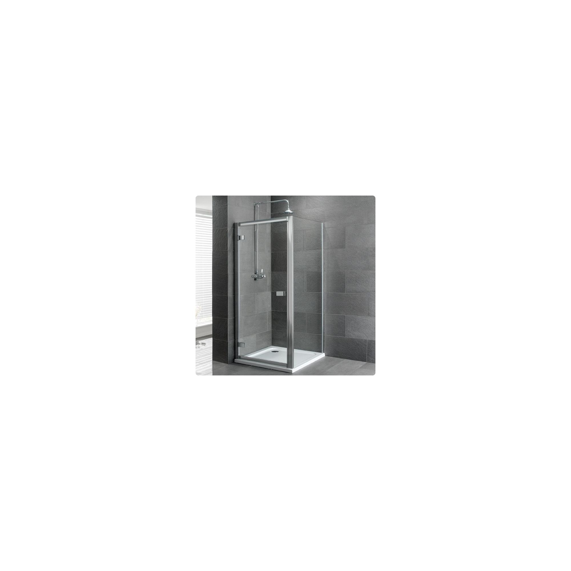 Duchy Select Silver Hinged Door Shower Enclosure, 1000mm x 900mm, Standard Tray, 6mm Glass at Tesco Direct