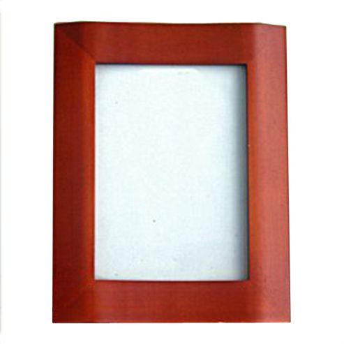 Image of Bow Fronted Decorative Photo Frame - Red Brown