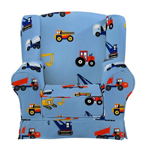 Image of Children's Armchair - Toy Trucks