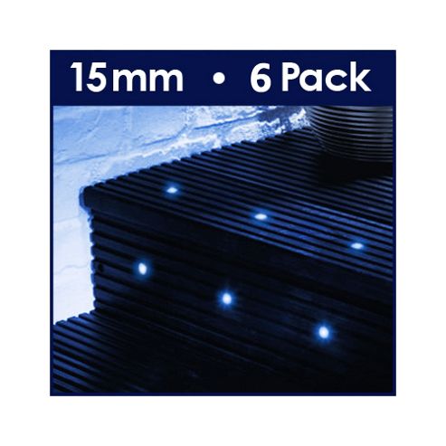 Image of Minisun Pack Of Six 15mm Blue Led Decking Lights