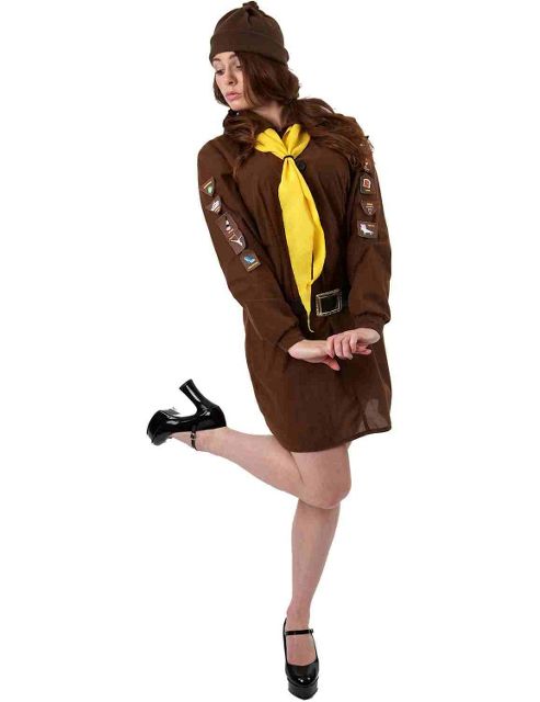 Image of Adult Girl's Brownie Uniform Costume Small