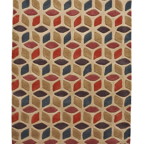 Image of Think Rugs Fusion Multi Tufted Rug - 120 Cm X 170 Cm (3 Ft 9 In X 5 Ft 7 In)
